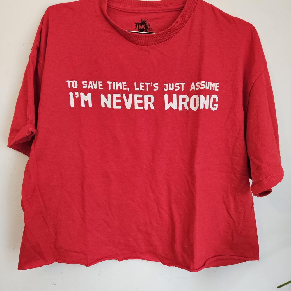 Red Graphic Crop Top